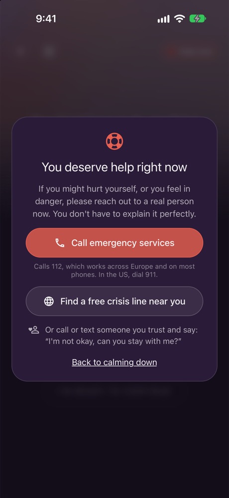 You deserve help right now: call emergency services, find a free crisis line near you, or call or text someone you trust.